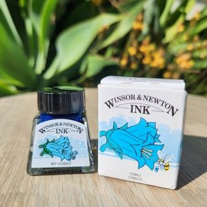 Winsor & Newton Drawing Ink 14ml Bottle Cobalt Blue Shimmer NEW Art Supplies